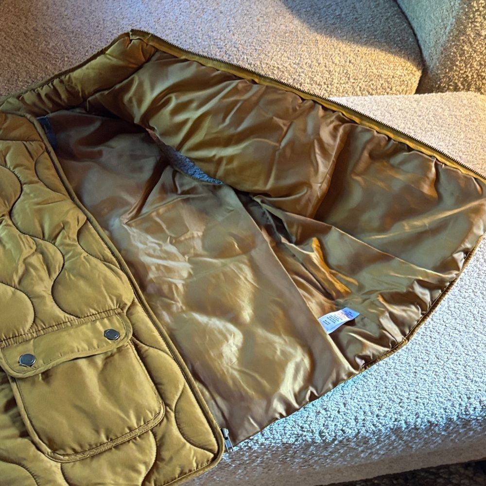 Natural Reflections Mustard Quilted Vest - Picture 6 of 10